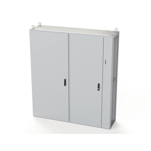 3 Point Latch with Coinproof/Padlocking Swing Handle Electrical Enclosures, 78.74 in H, 18 in D